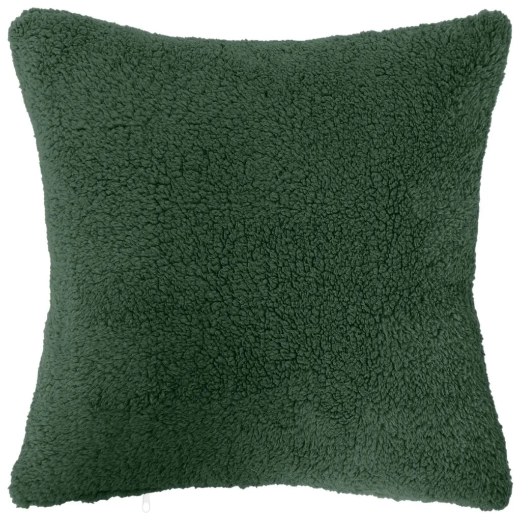 Federa 6 pcs HEERLEN Verde Scuro 30 x 30 cm Bouclé 907560