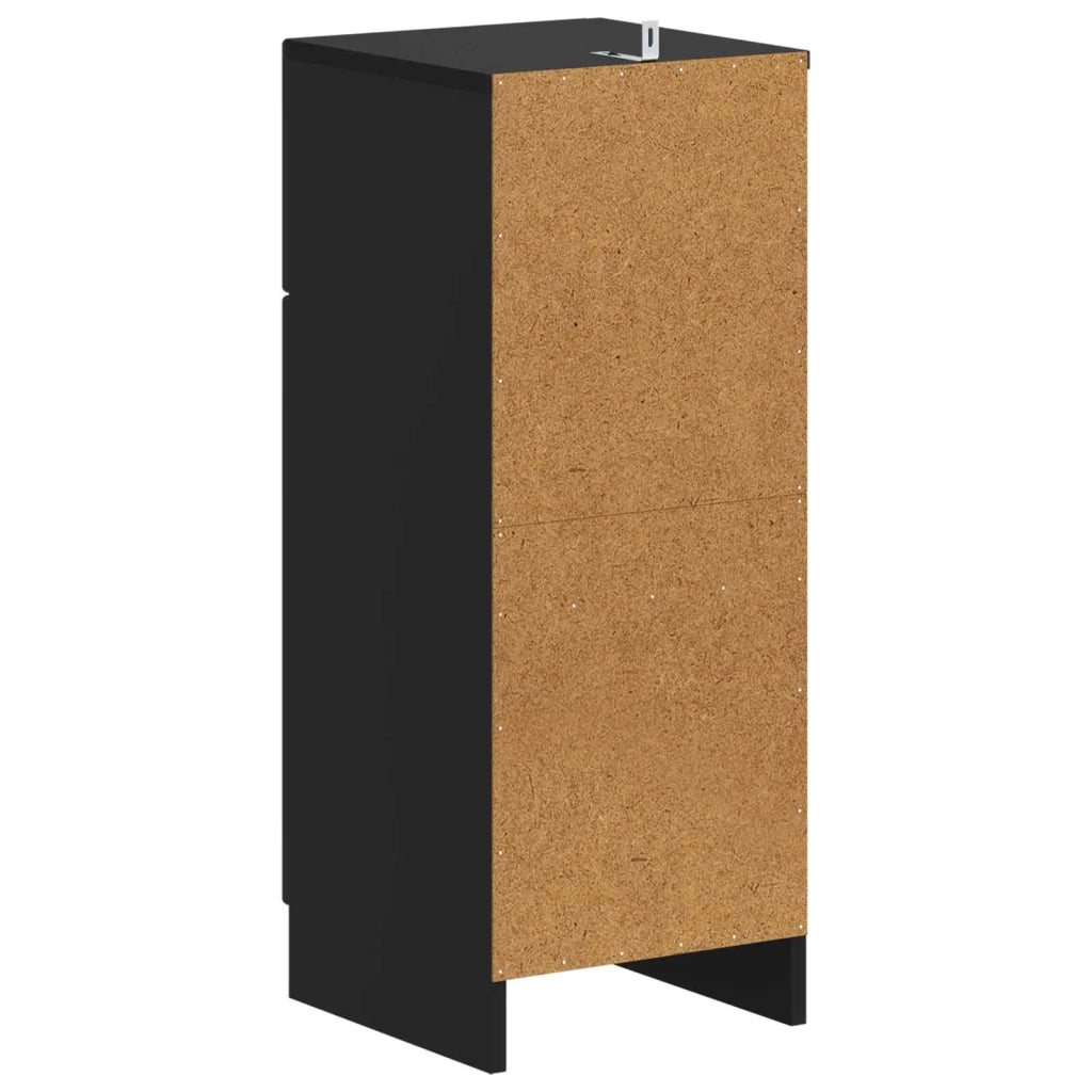 Mobiletto da Bagno UTRECHT Nero 30 x 31 x 77 cm 897706