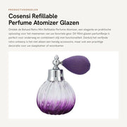 Fiala di profumo riutilizzabile 90ml - Fiala di profumo vuota - Vetro retro - Lega di zinco robusta - Compatta e leggera - Ideale per profumi e oli essenziali - Atomizzatore di profumo
