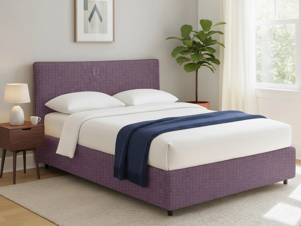 Altrincham, Letto Piazza e Mezza Sfoderabile Made in Italy, Viola Lilla