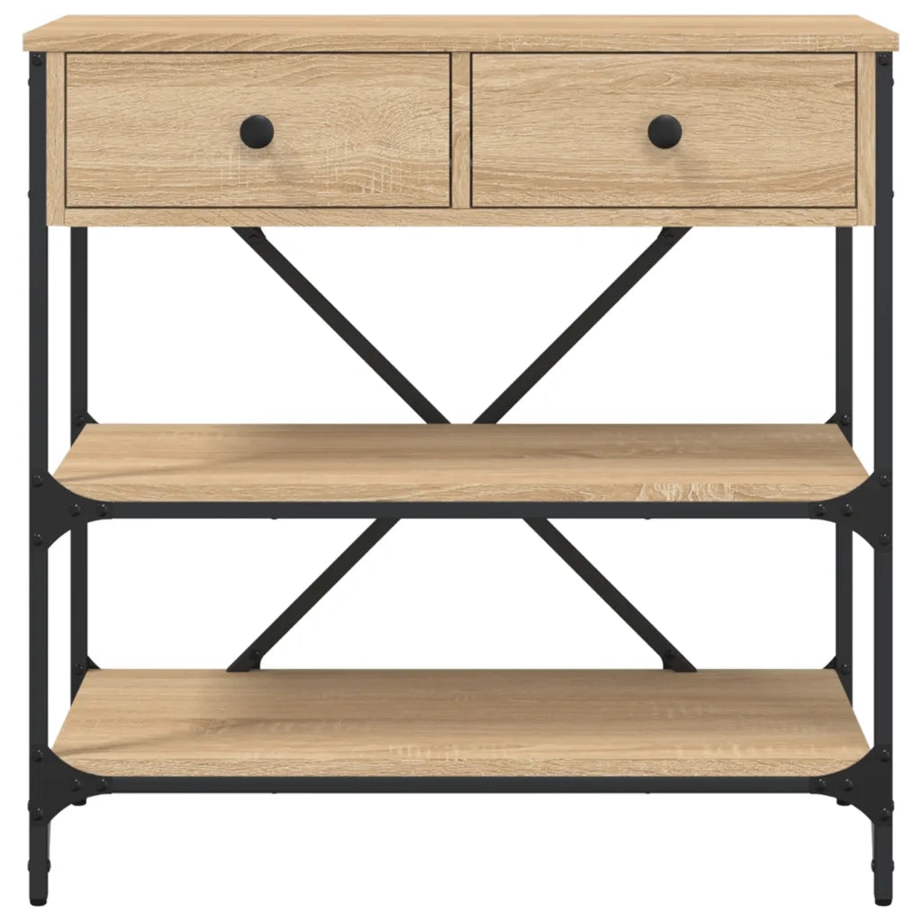 Tavolino Consolle-Tavolino da soggiorno-Tavolo Rovere Sonoma 75x34,5x75cm Legno Multistrato 251720