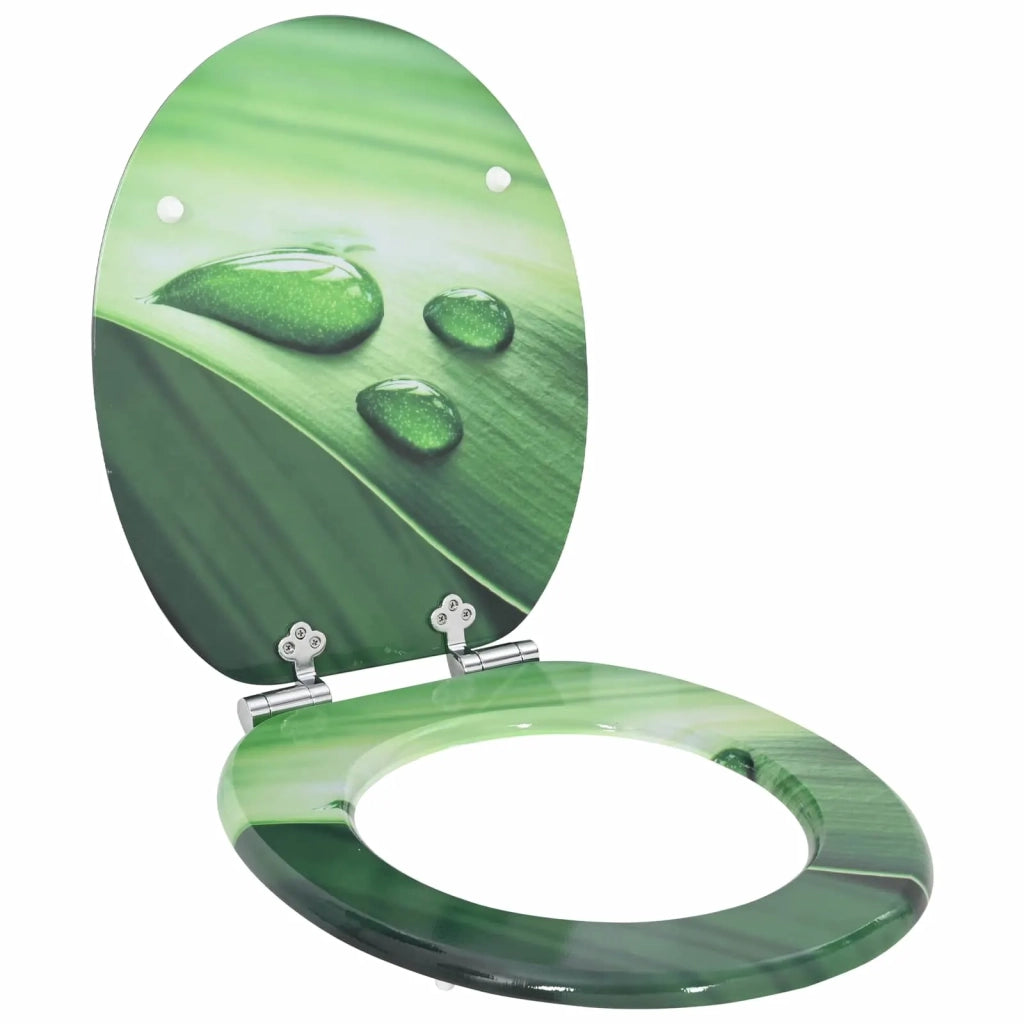 Sedile per toilette con chiusura morbida Goccia verde 42027187