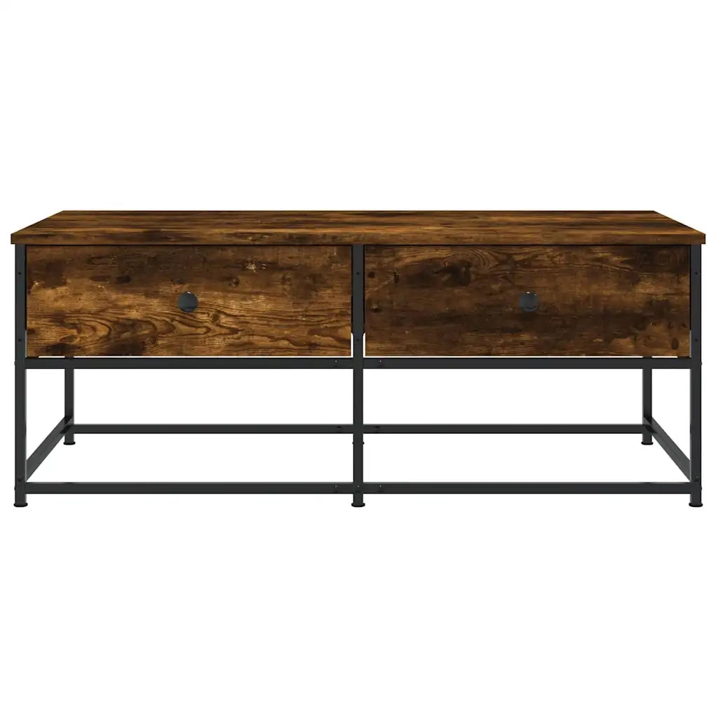 Tavolino da Salotto Rovere Fumo 100x51x40 cm Legno Multistrato 833972