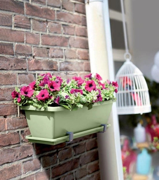 Scatola per Balcone Barcelona 50 - Piantagione per Balcone Esterno - Ø 126,5 x H 16 cm - Verde Pistacchio