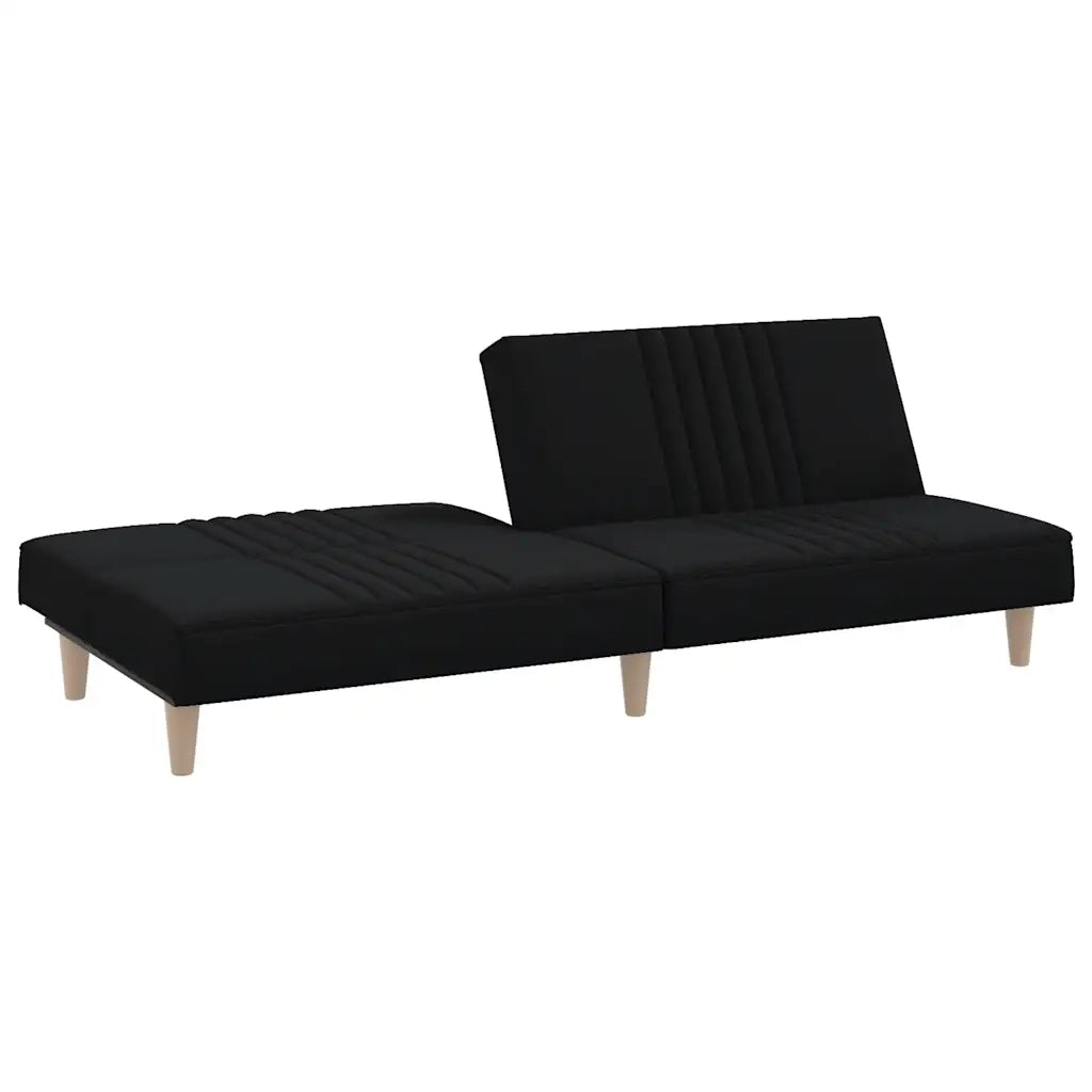Divano Letto Nero in Tessuto