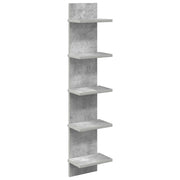 Scaffale da parete Grigio Cemento 22 x 15 x 100 cm 8012426