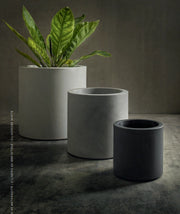 Vaso Cilindro Fenice in resina da 60cm Elbi vari colori Colore: Bianco