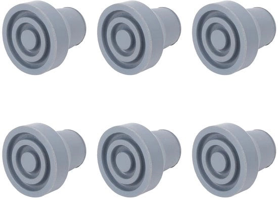 Punti di appoggio in gomma - 19 mm - Sostanza gommosa - Resistente agli abrasivi - Antiscivolo - Morbido - 6 pezzi - Cuscino in acciaio integrato - Dadi in gomma