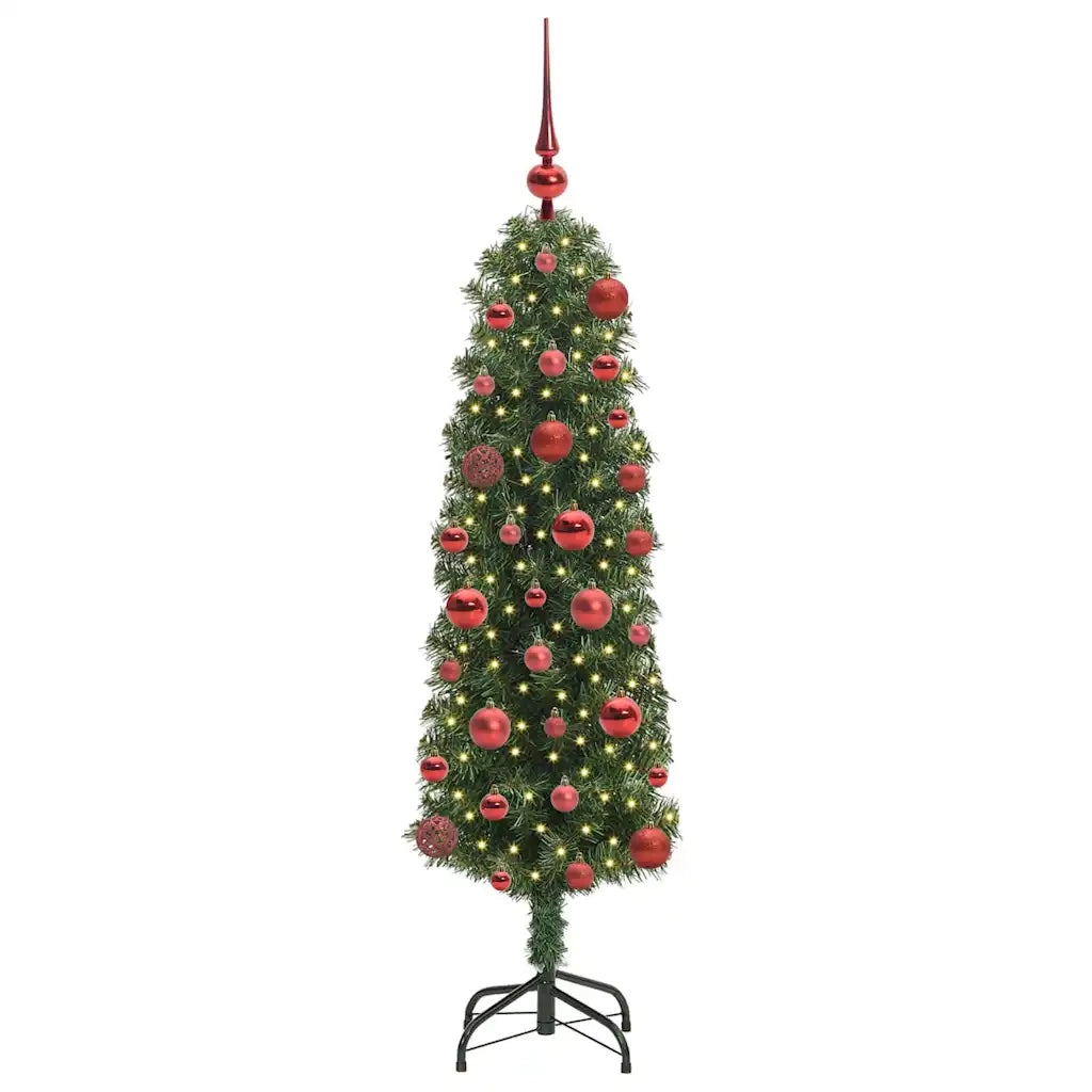 Albero di Natale | Decorazioni natalizie artificiale con 150 LED Verde 120 cm