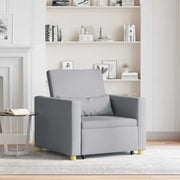 vidaXL Divano Letto Singolo Grigio chiaro 90 x 165 x 87 cm Tessuto