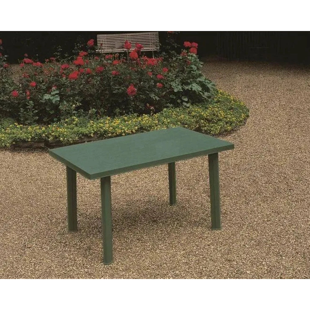 Trade Shop - Tavolo Rettangolare Da Giardino Esterno Velo Verde 126x76x72cm Resistente 023447 -