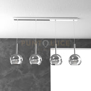 SOSP. CROMO RETTANGOLARE 4 LUCI VETRI TUTTI PICCOLO CROMO 1155CR-S4 RP-CR