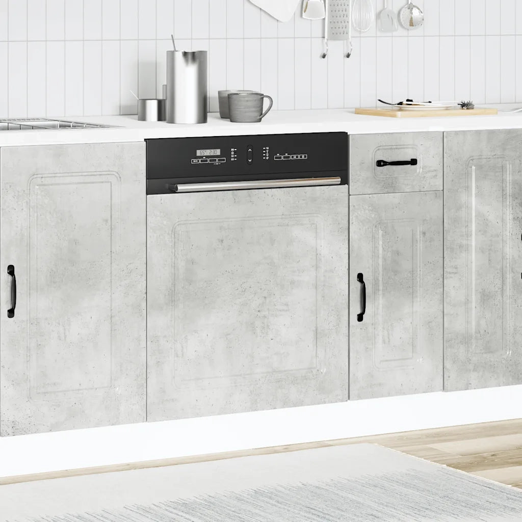 vidaXL Pannello Lavastoviglie Kalmar Grigio Cemento 60x1,5x67 cm