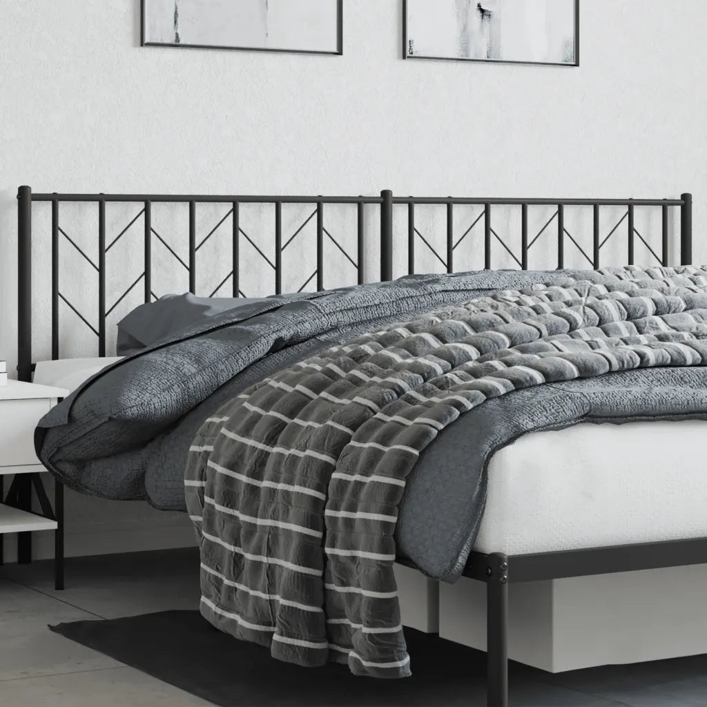 Testiera di Ricambio in Metallo Nero 200 cm 374475
