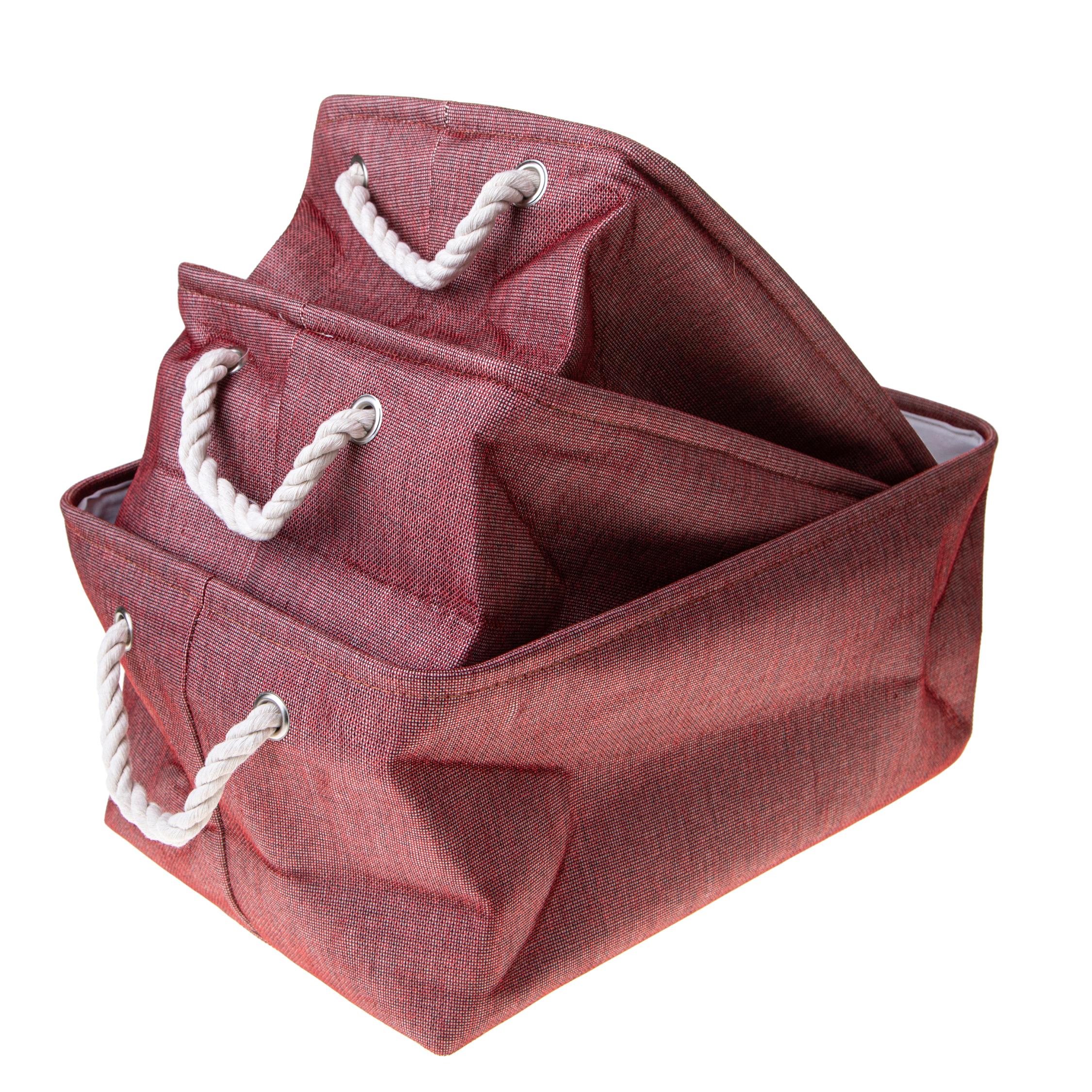 Set 3 Contenitori in Tessuto 45 cm