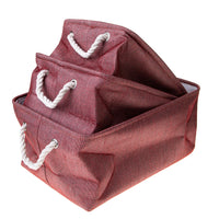 Set 3 Contenitori in Tessuto 45 cm