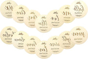 Set di Carte di Crescita in Legno per Bambini da 0 a 12 Mesi - 7 Carte - Registrazione del Bambino - Regalo per il Bambino - Tema "Ciao Mondo" - Doppia Faccia