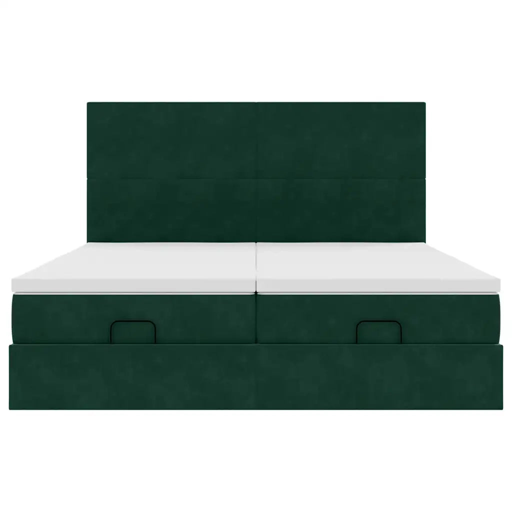 vidaXL Struttura Letto Pouf con Materassi 160x200 cm Velluto