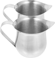 Kit per creare latte art - Caffè - Cappuccino - 2 contenitori - Dimensioni 7,50 x 5,50 x 4,50 cm