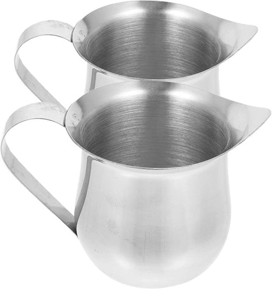 Kit per creare latte art - Caffè - Cappuccino - 2 contenitori - Dimensioni 7,50 x 5,50 x 4,50 cm