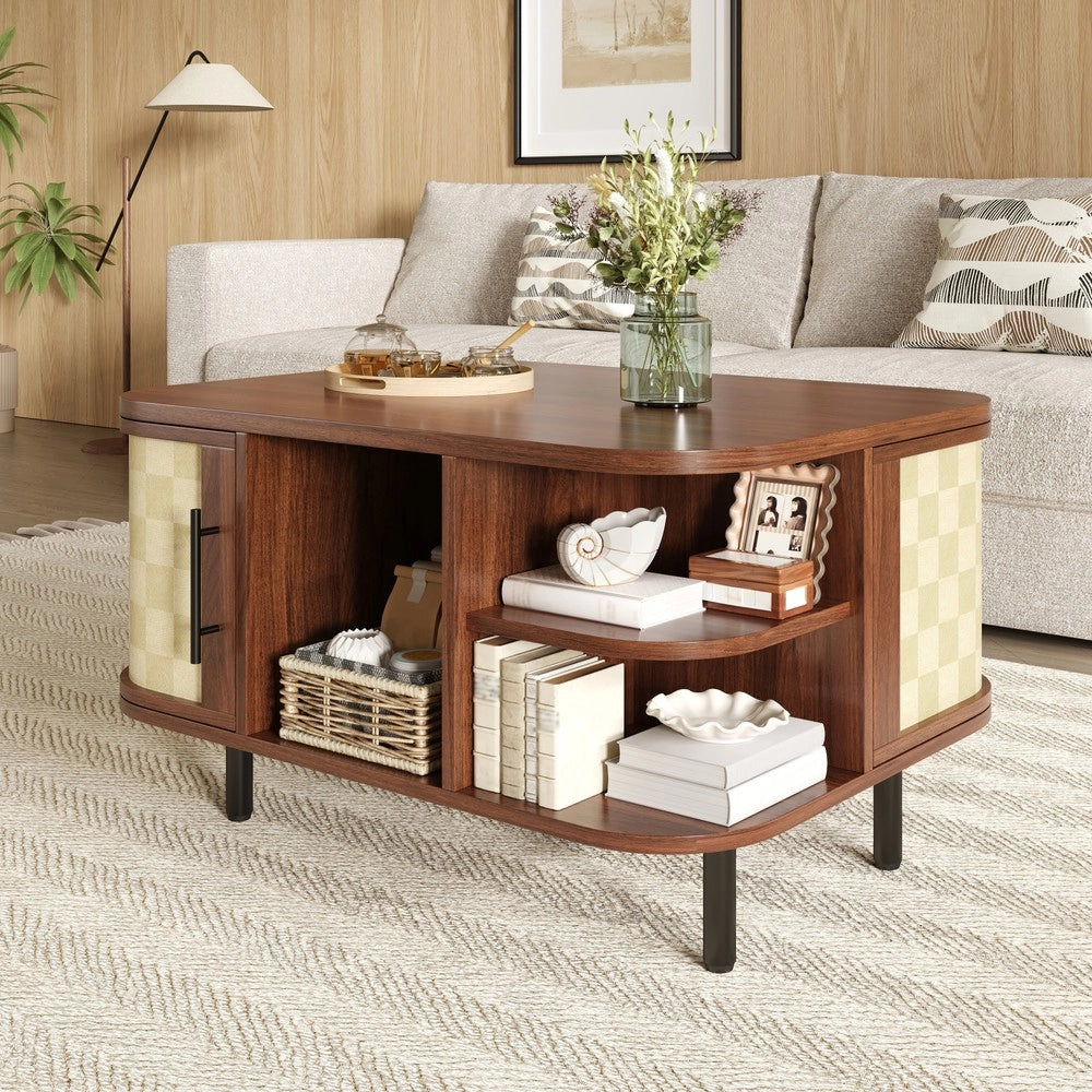 Tavolino da Salotto con Ripiano ¨C MINIMAL ¨C MDF, Metallo, Design Moderno
