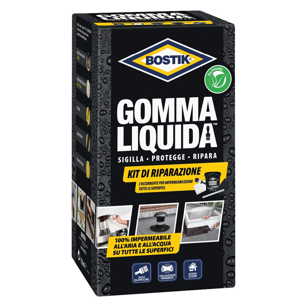 KIT RIPARAZIONE GOMMA LIQUIDA IMPERMEABILIZZANTE 5 pezzi  - BOSTIK