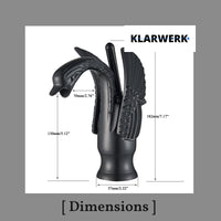 ADRIAN | Rubinetteria da bagno di design in acciaio inox con effetto cigno per lavabo lussuoso nero opaco ristorazione | miscelatore bagno 2 attacchi