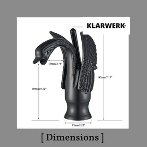 ADRIAN | Rubinetteria da bagno di design in acciaio inox con effetto cigno per lavabo lussuoso nero opaco ristorazione | miscelatore bagno 2 attacchi