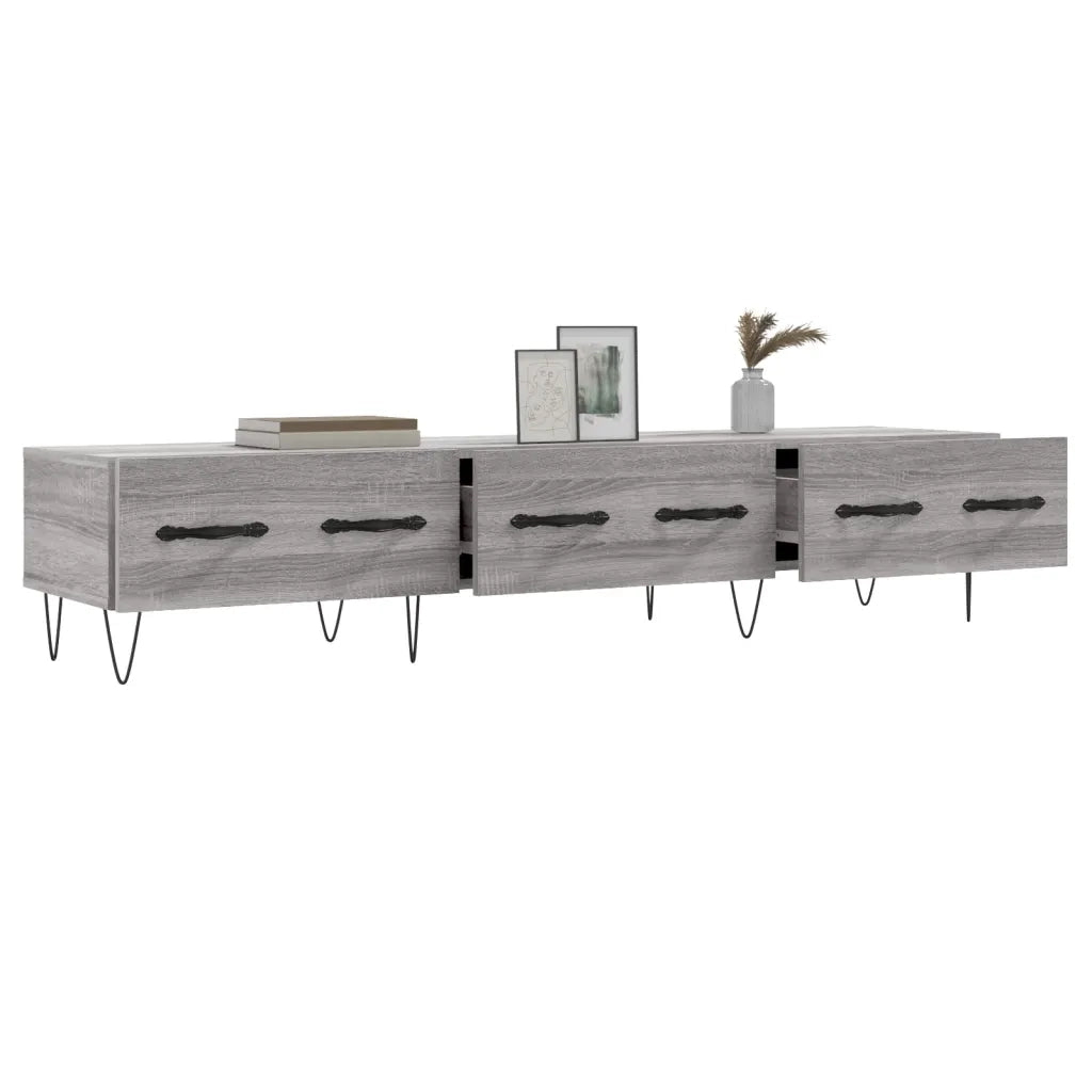Mobile Porta TV Grigio Sonoma 150x36x30 cm in Legno Multistrato 829154