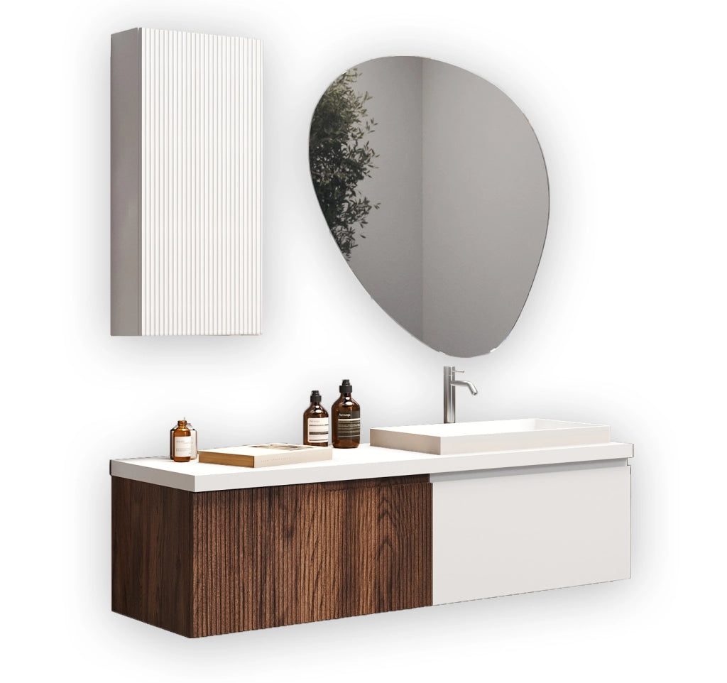 Composizione 6 pezzi VENERE rovere rio/bianco opaco