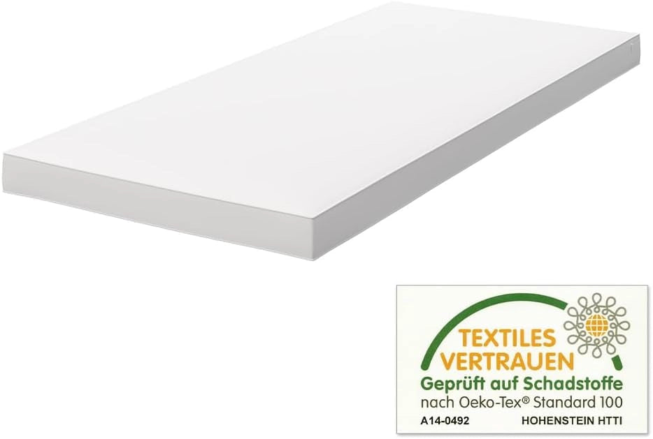 Vitalispa Materasso bambini, Bianco, 90 x 200 cm, adatto a reti a doghe e ai letti per bambini più comuni