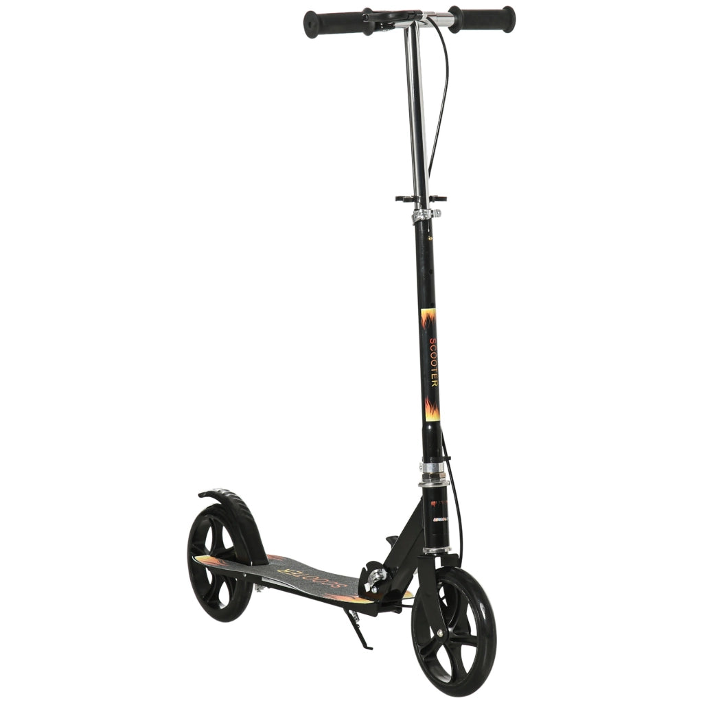 Monopattino per Bambini 7-14 Anni con Manubrio Regolabile su 3 Altezze, 86x35x93/98/103 cm, Nero
