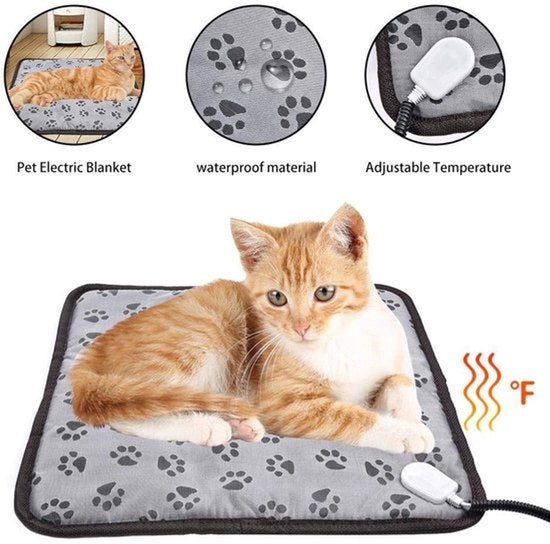 Matrice di riscaldamento per animali domestici, impermeabile, matrice di riscaldamento a temperatura costante, matrice di riscaldamento anti-pulci, regolazione della temperatura, adatta per gatti e cani.