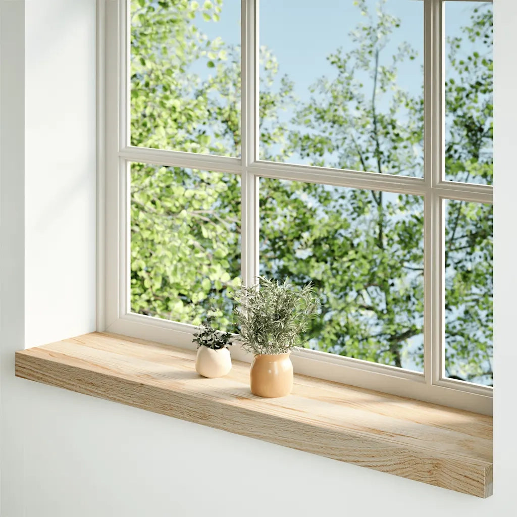 Davanzali 2 pz Non Trattati 90x20x2 cm Legno Massello di Rovere