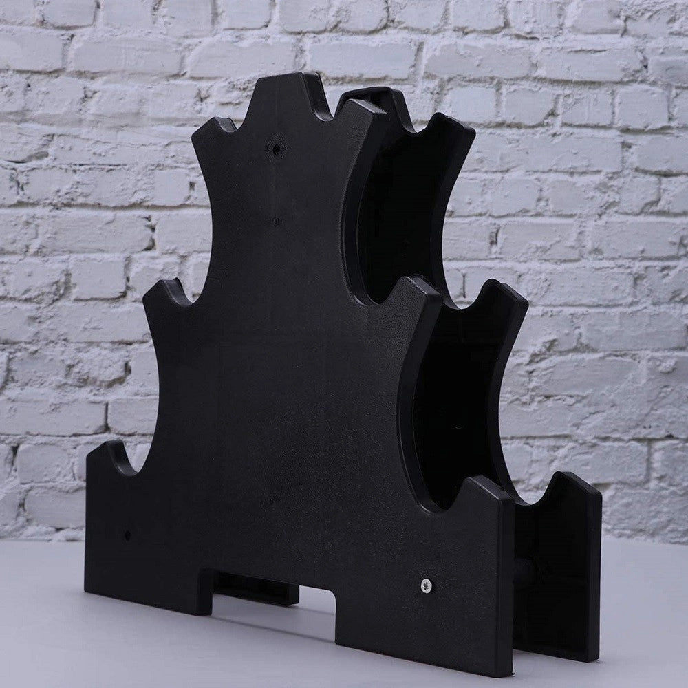Trade Shop - Supporto Per Manubri Pesi A 3 Livelli Per Accessori Fitness Palestra Casa Nero -