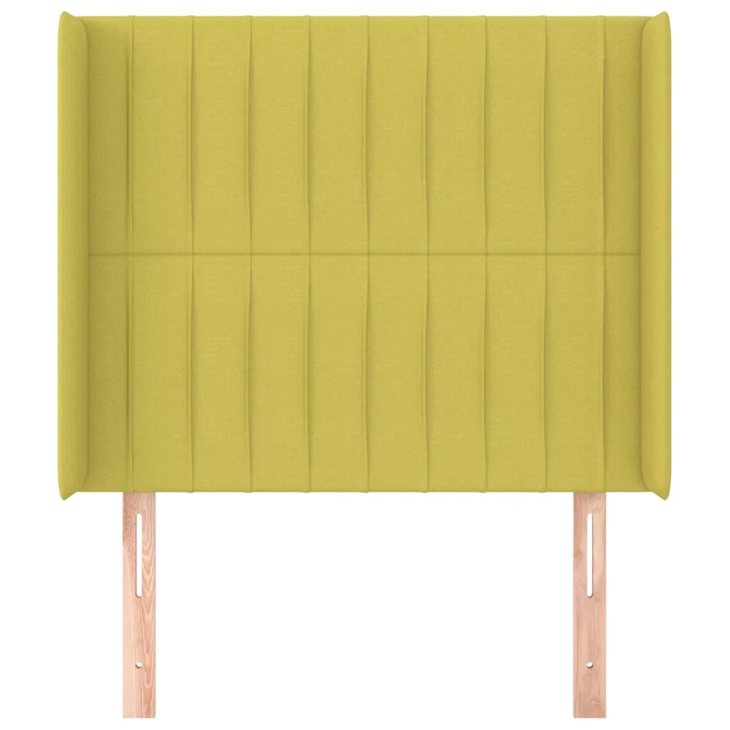 Testiera ad Orecchio Verde 103x16x118/128 cm in Tessuto