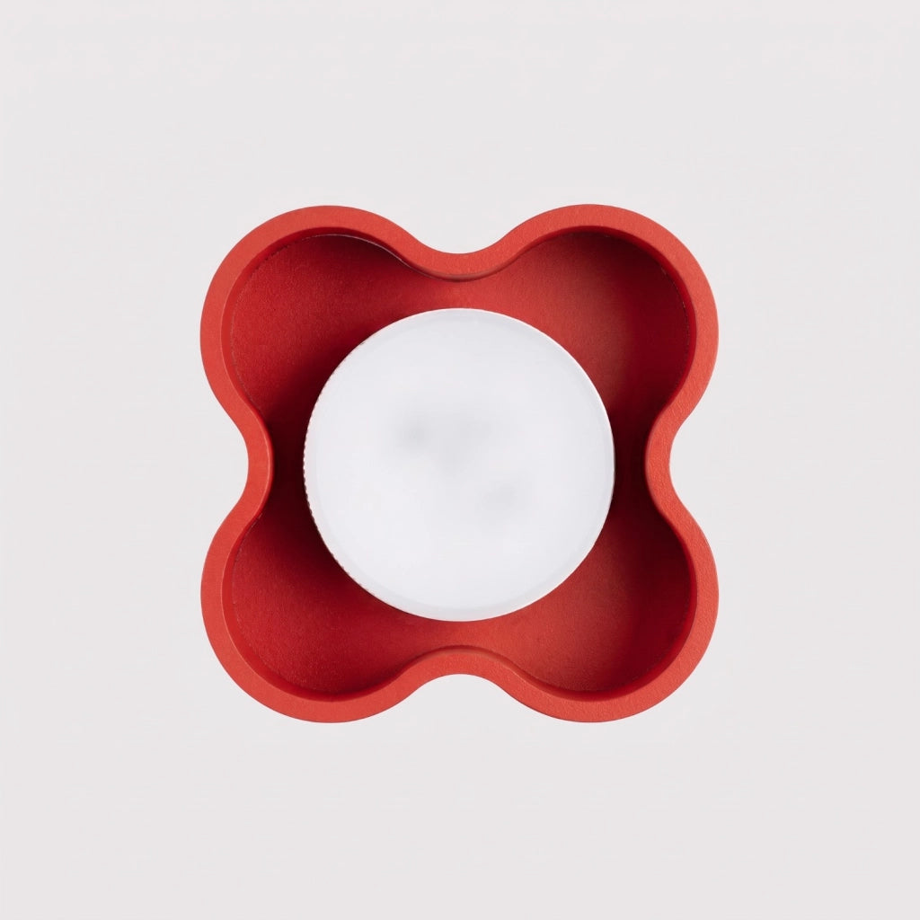 Plafoniera OVIO 1 rossa Gx53