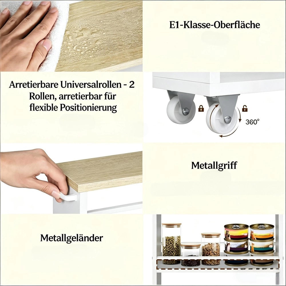 Scaffale Stretto con Ruote Cucina ¨C Minimal ¨C Multiuso Salvaspazio