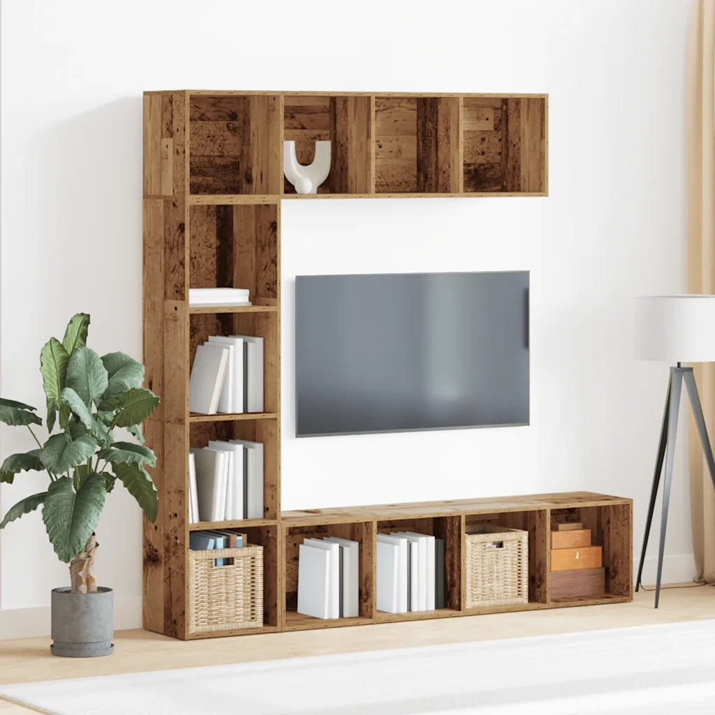 Librerie 3 pz Legno Antico in Legno Multistrato 3328549