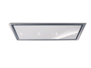 Cappa a soffitto da incasso GEA FLAT cm 90X60 - Inox/vetro Bianco spot light - 800 m3/h