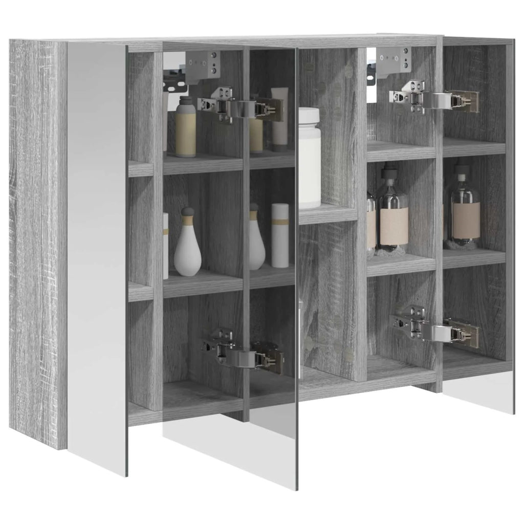 Mobiletto per specchio da bagno Grigio Sonoma 60 x 14,5 x 50 cm 889076