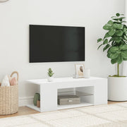 Mobile Porta TV con Luci LED Bianco 90x39x30 cm 804238
