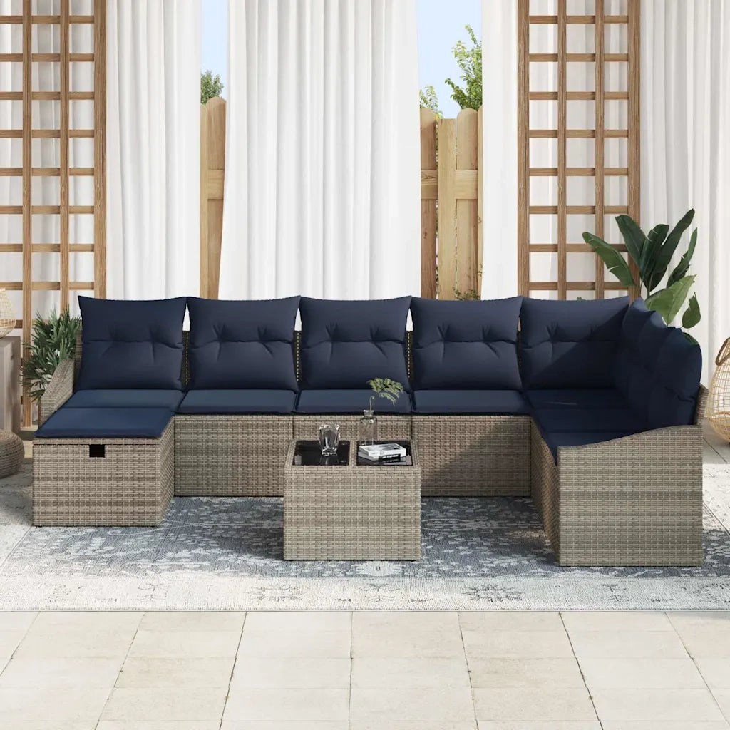 Set di divani con cuscino 6 pcs polyrattan