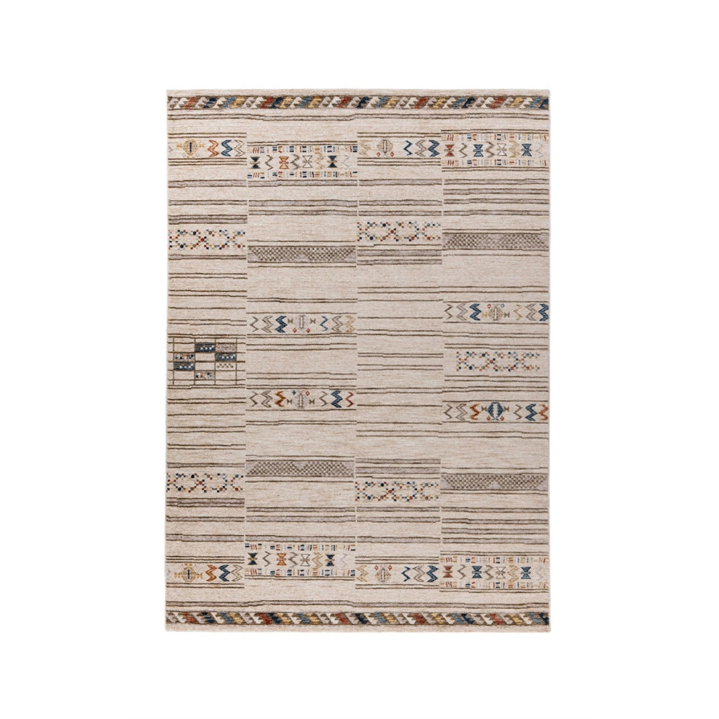 Tappeto di design Jaka in poliestere e cotone multicolore