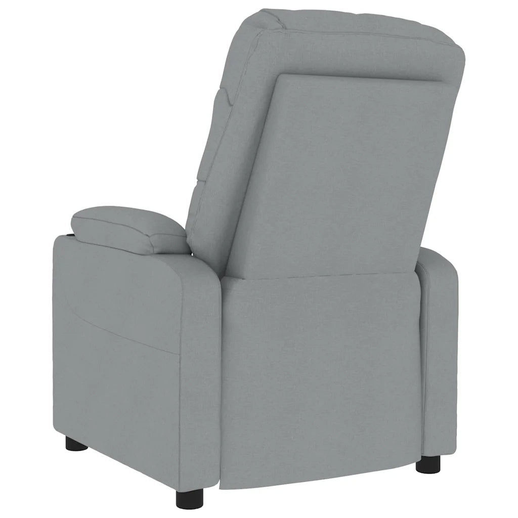 Poltrona Massaggiante in Tessuto Grigio Chiaro 339092
