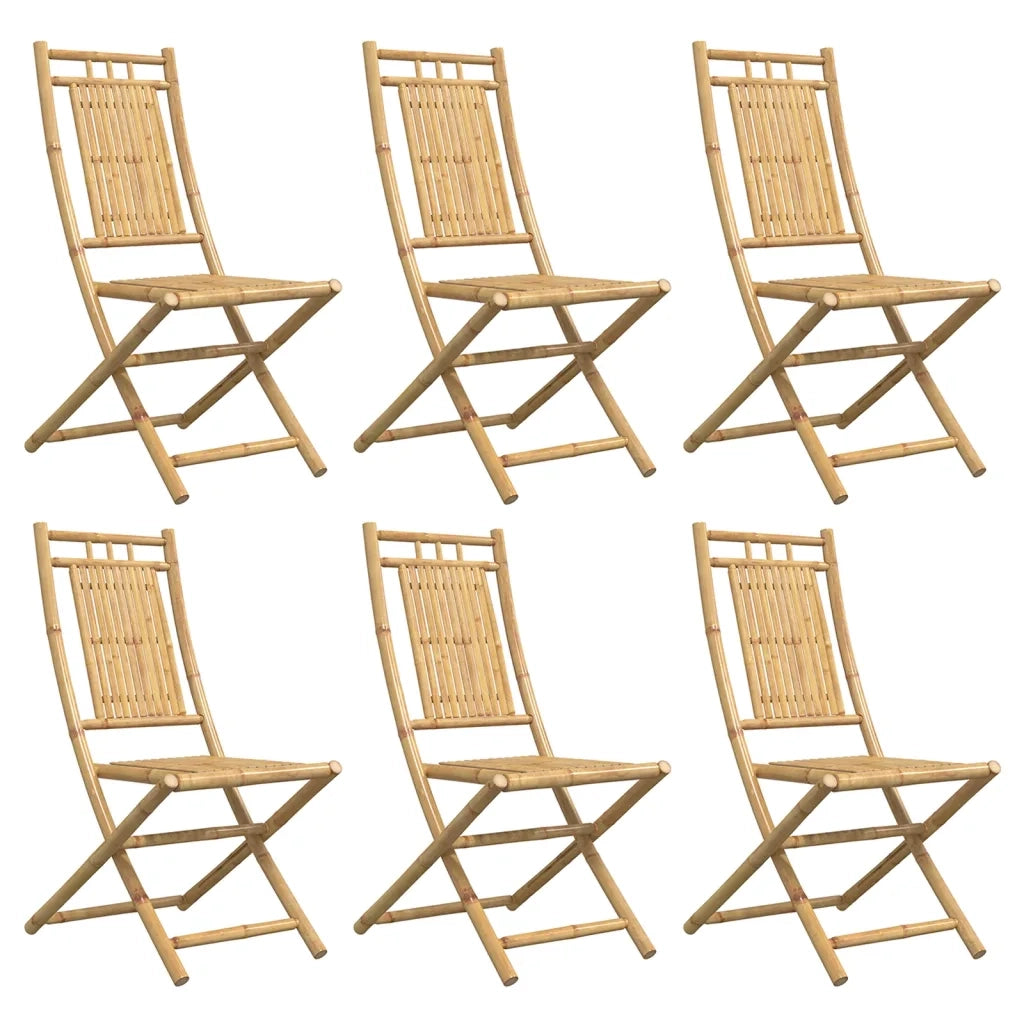 Sedie da Giardino Pieghevoli 6 pz 46x66x99 cm in BambÃ¹
