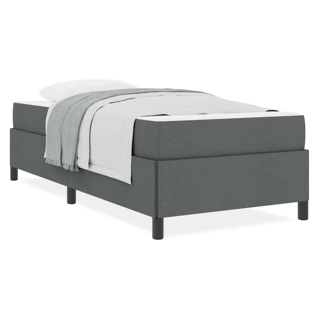 vidaXL Letto a molle Grigio scuro e Nero 90 x 200 cm