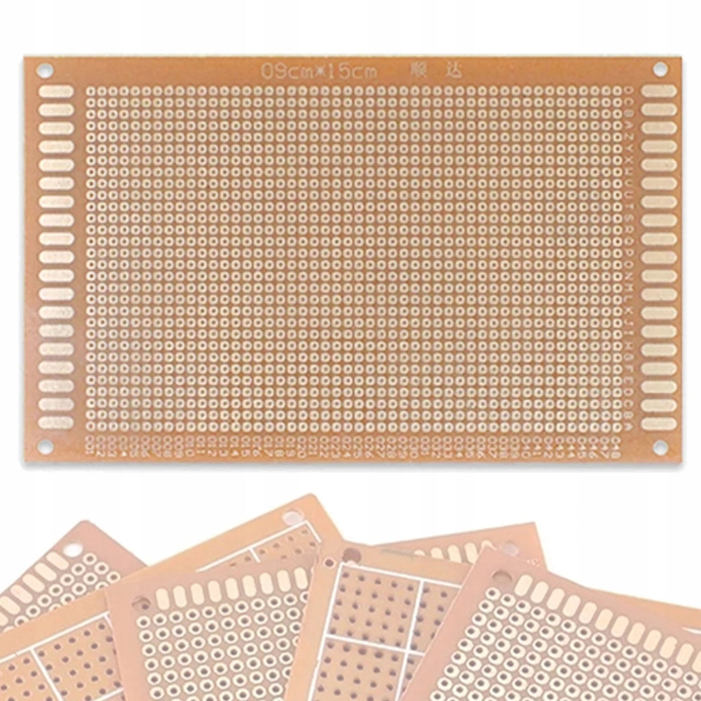 Piastra Prototipo Universale Monofacciale 90x150 mm – Montaggio THT | Fori 2,54 mm | Elettronica Saldatura