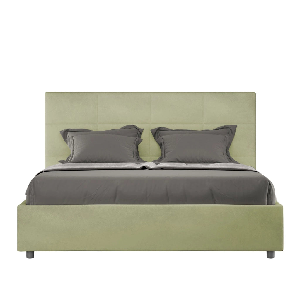 Letto Matrimoniale Francese 140x190 cm con Rete Mika Tè verde