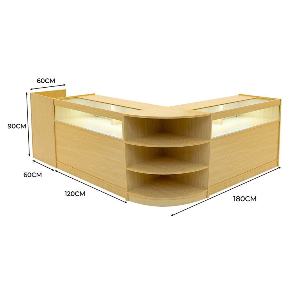 Set Banconi Acero LED Sagittarius B1200 LM60 TB60 Vetrina con Serratura